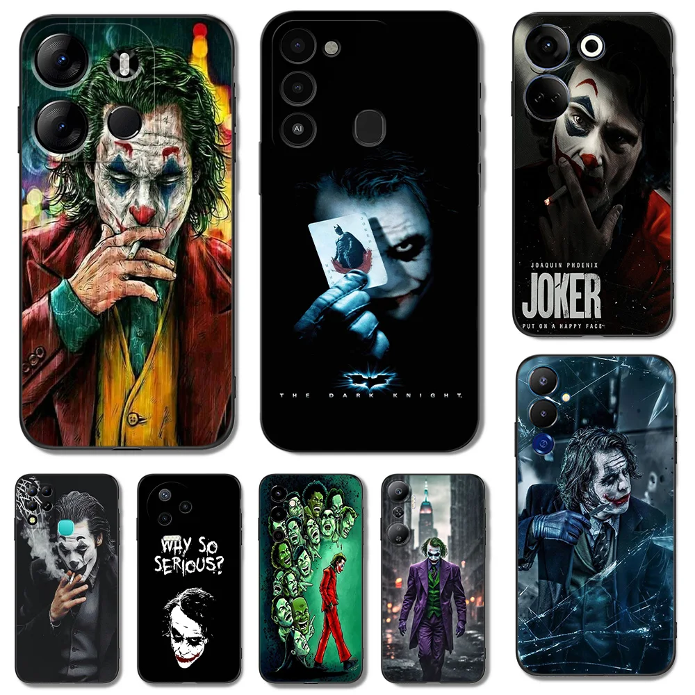 BLACK TPU CASE FOR TECNO CAMON 20 PRO 19 18 18P 18T Neo PRO 4G 5G COVER Clown JR