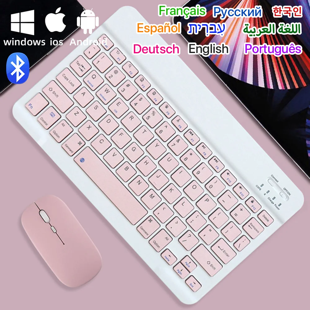 

READYYEAH Bluetooth Беспроводная клавиатура для IOS Android Windows Планшет для iPad Air Mini Pro Испанская корейская русская клавиатура