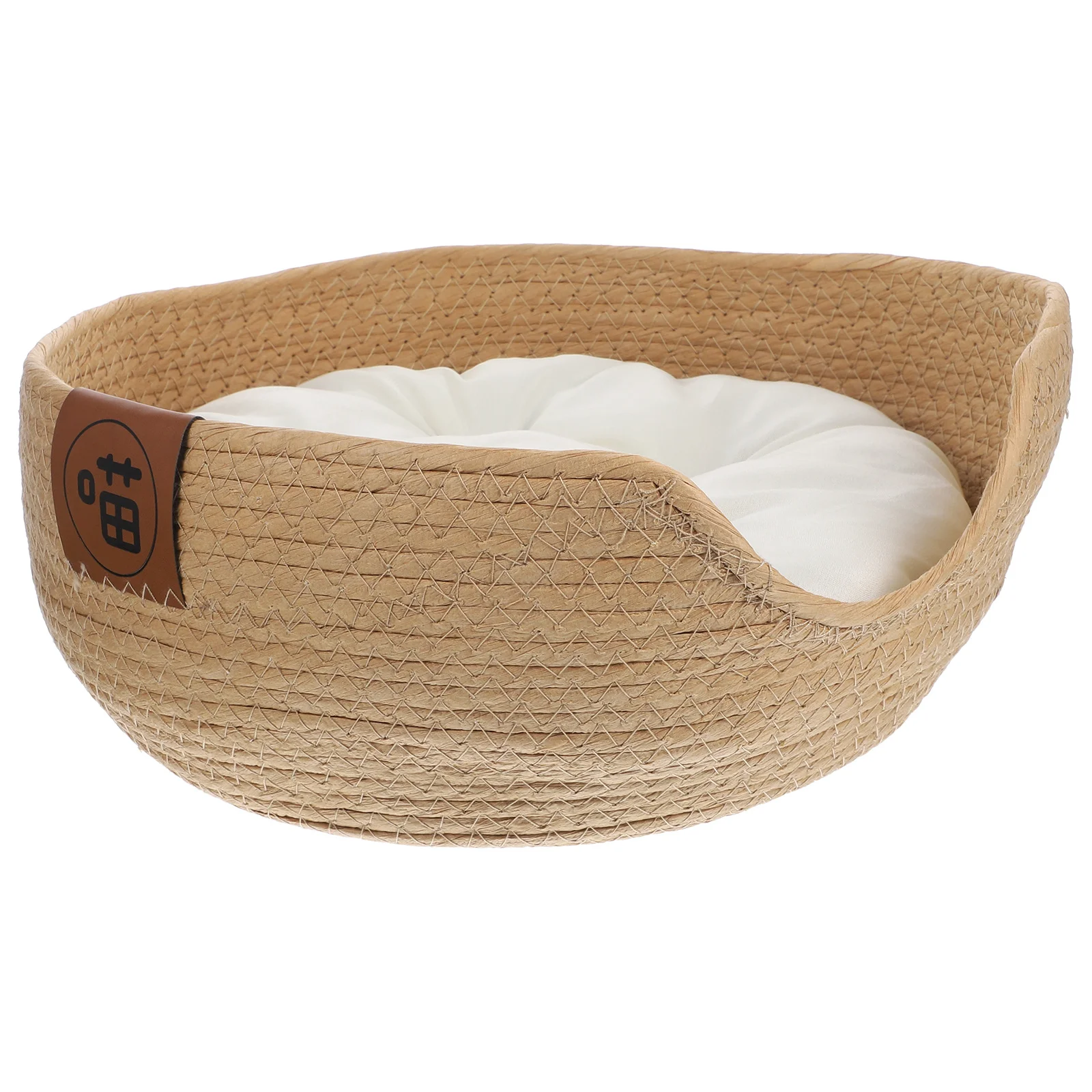 

Pet Sleeping Nest Summer Cat Bed Woven Design for Small Dogs Cats Cool Comfortable Resting Nest for Pets Summer Cat Bed