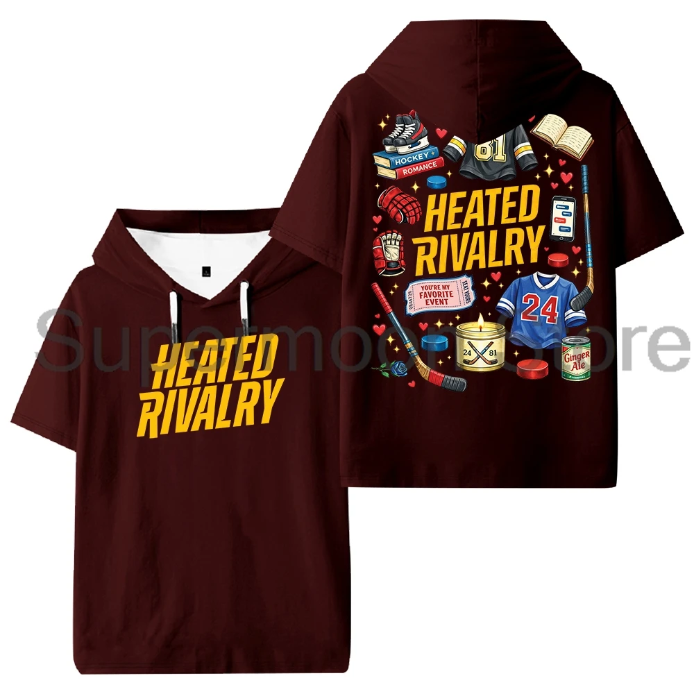 

Hollander Rozanov Merch Heated Rivalry Hooded T-shirt Unisex Short Sleeve Tee Women Men Outdoor Streetwear Tops