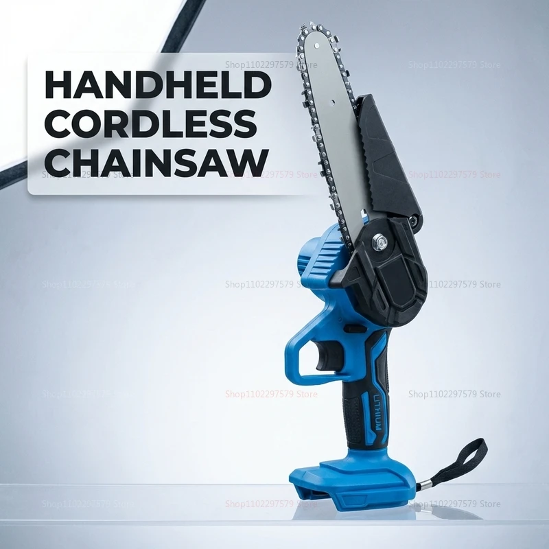 

6-дюймовая беспроводная электрическая цепная пила, ручной инструмент для обрезки деревьев и распиловки древесины, для аккумулятора 18В (аккумулятор в комплект не входит)