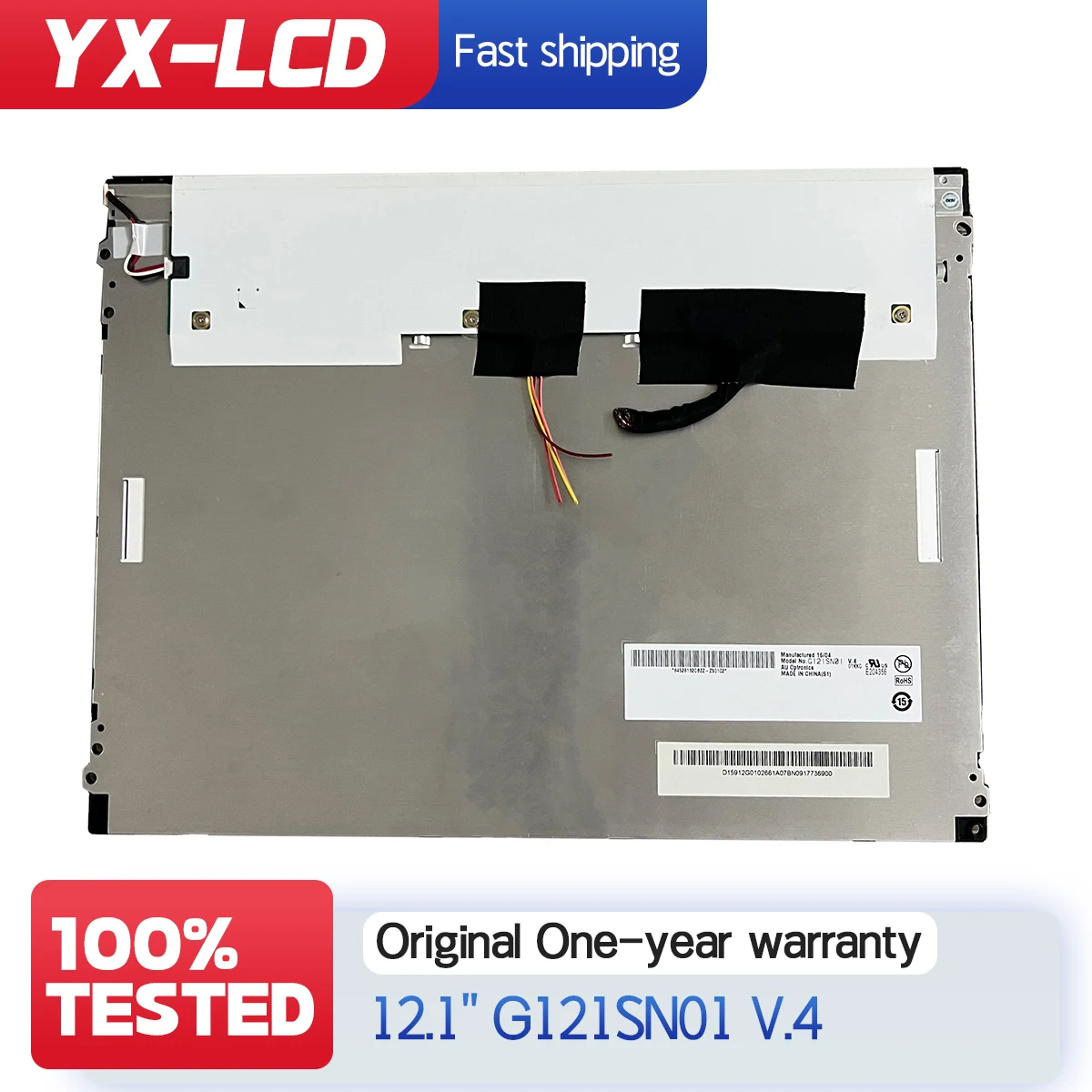 

12.1" inch LCD Screen Panel G121SN01 V4 V.4 800x600 TFT LCD Display panel Replacement