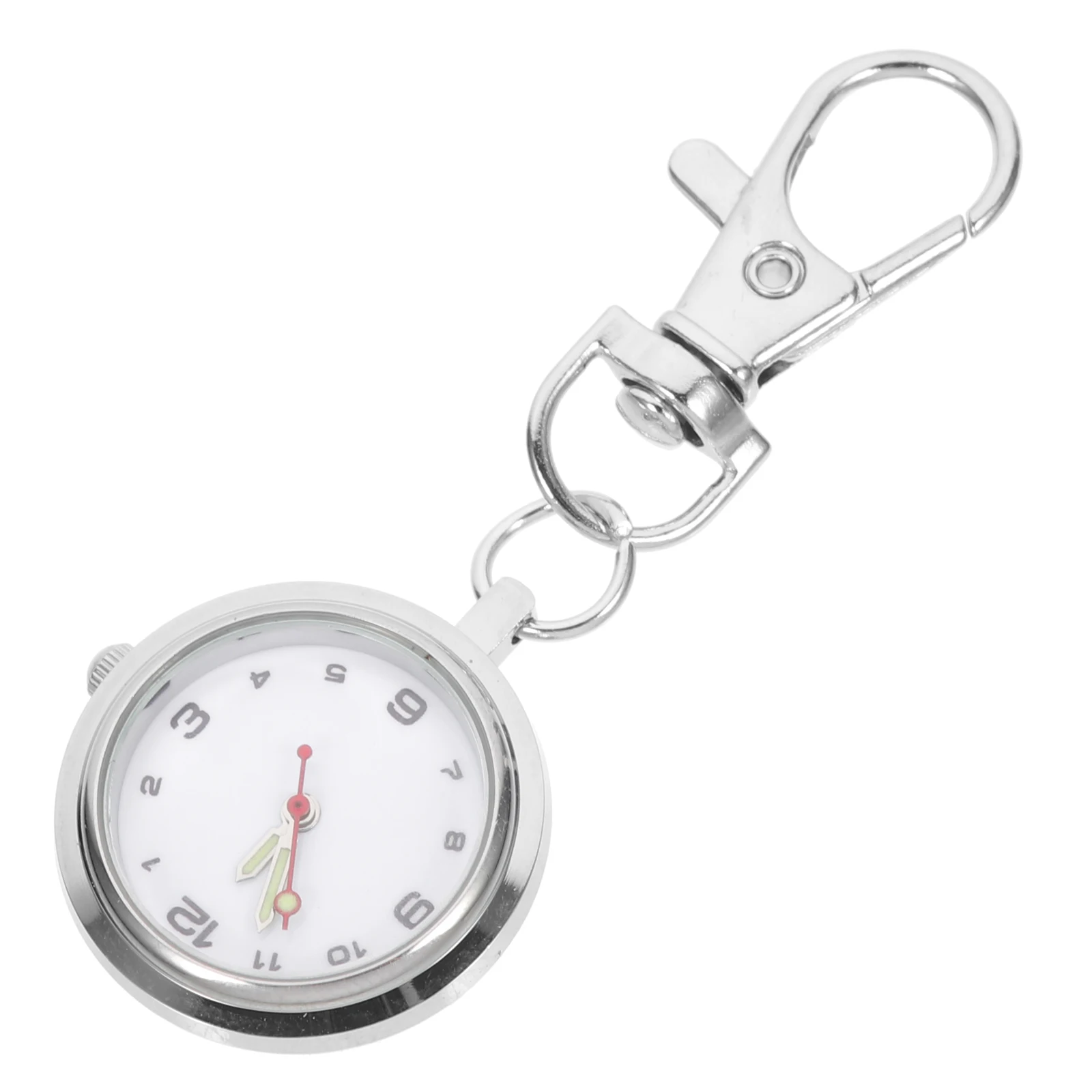 

Large Dial Keychain Key Chain Watch Student Alloy Clip On Hanging School Nurse Kids Gift Waterproof Exam Watch