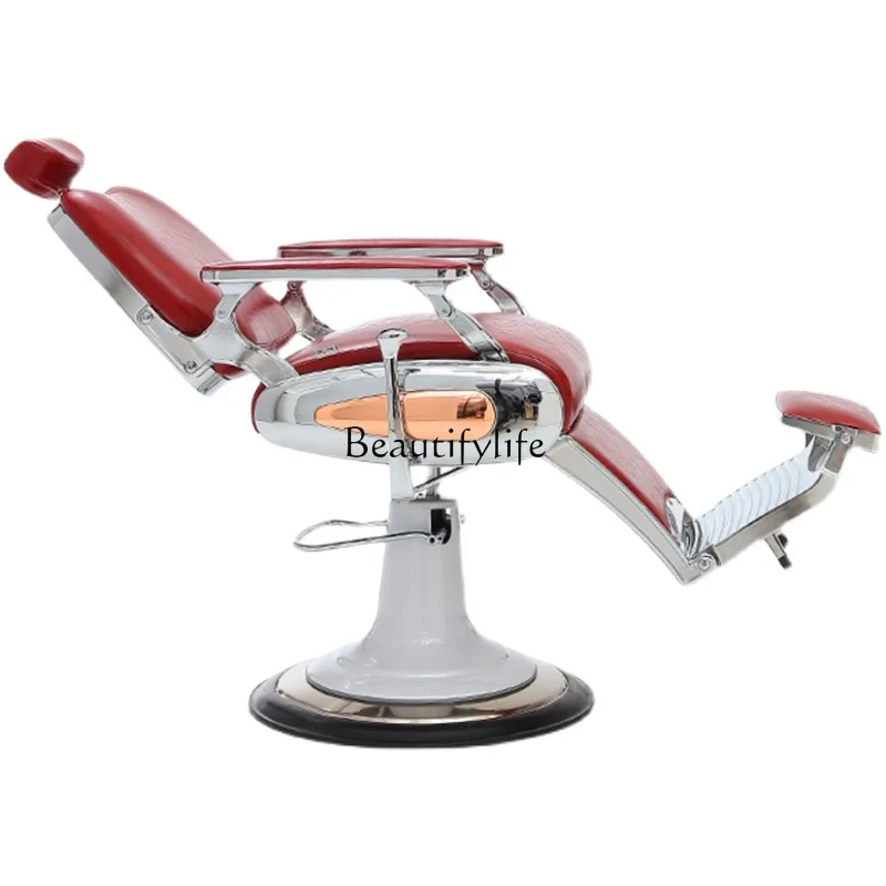 

High-end Barber Chair Men's retro Can Be Reclined Hair Salon Special Chair
