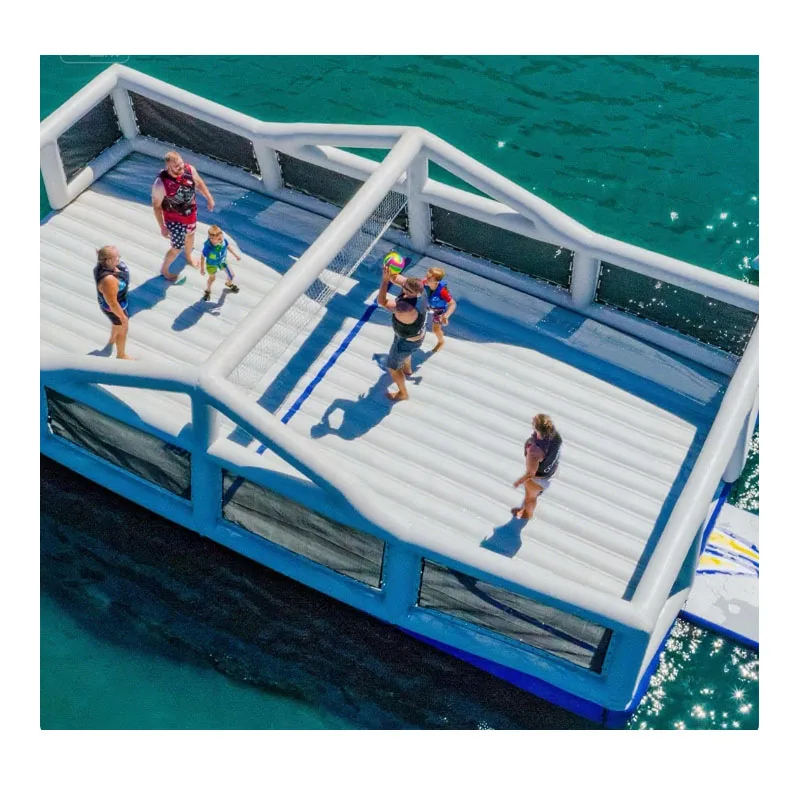 Air Tight Summer Play Water Sports Games Beach Water Game Inflatable Water Floating Volleyball Court Field