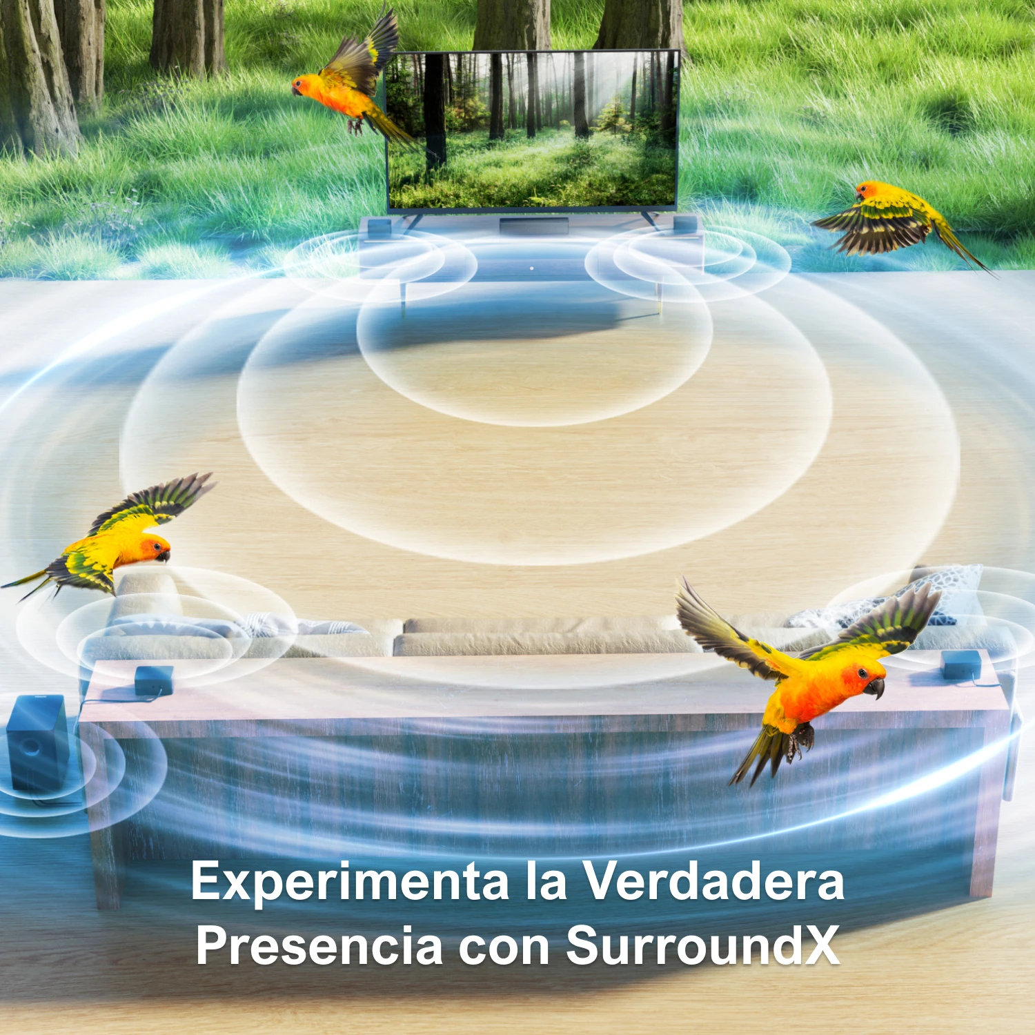 ซาวด์บาร์ ULTIMEA Poseidon Series 7.1 ระบบเสียงรอบทิศทาง, ระบบเสมือนจริง 3 มิติ พร้อมซับวูฟเฟอร์และลำโพงหลัง 2 ตัว, ระบบโฮมเธียเตอร์พร้อมแอปพลิเคชัน