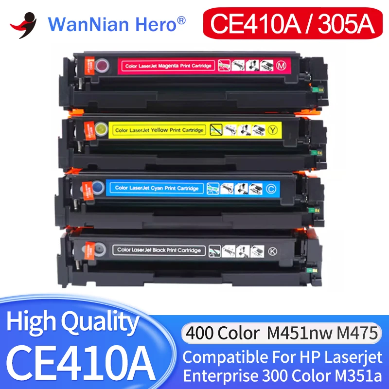 CE410A 305A toner cartridge compatible HP Laserjet Enterprise 300 400 Color M351a MFP M375nw M451nw M451dn M451dw M475dn M475dw