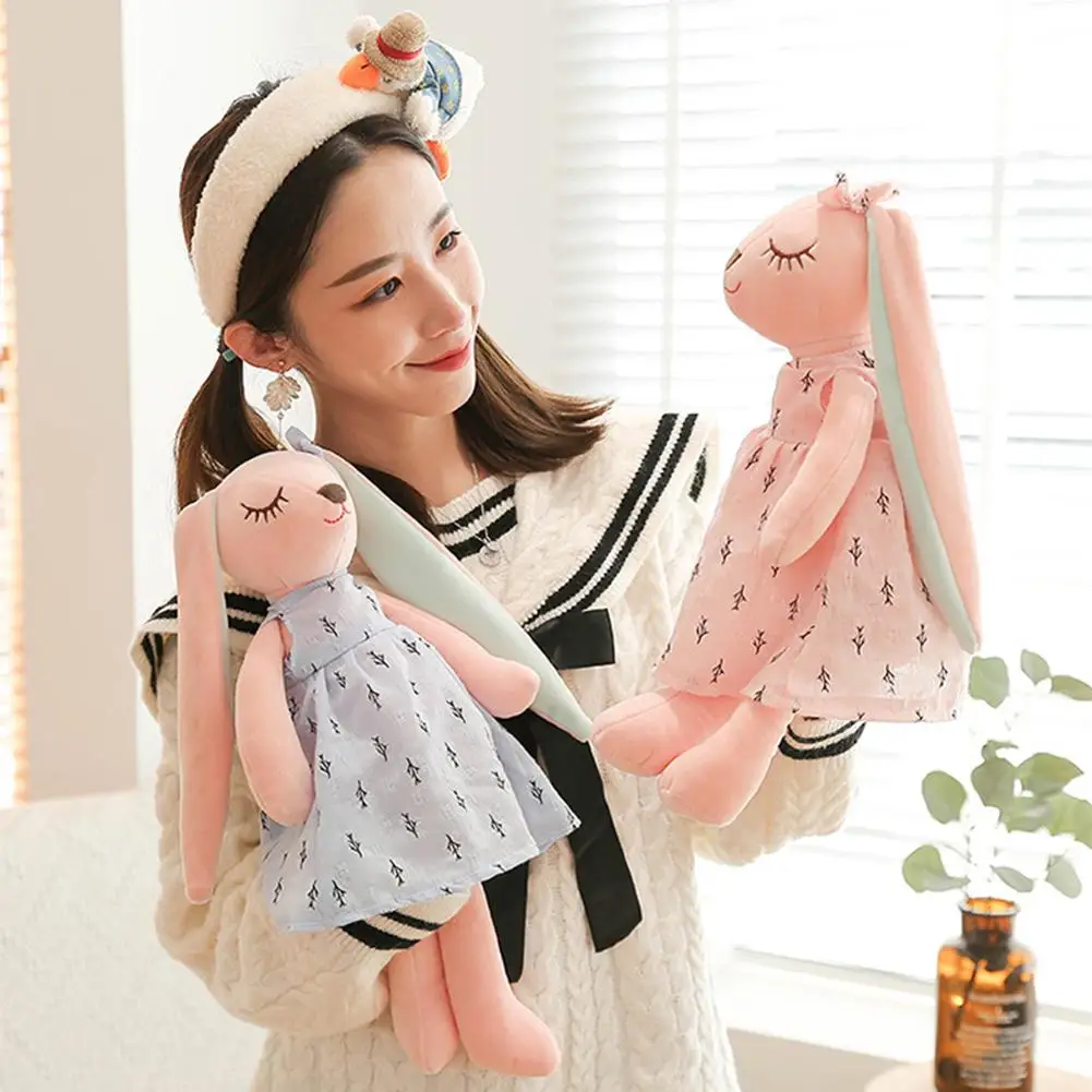 لطيف الأرنب دمية طفل مهدئا دمية على شكل أرنب دمية النوم الحيوانات المحشوة الاطفال بلوشي دمية لعبة آذان طويلة أرنب دمية الفتيات الهدايا