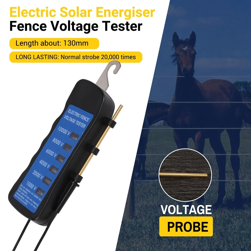 Ranch hek spanningstester 1000V elektronische hek spanningstester, tuinafrasteringstester