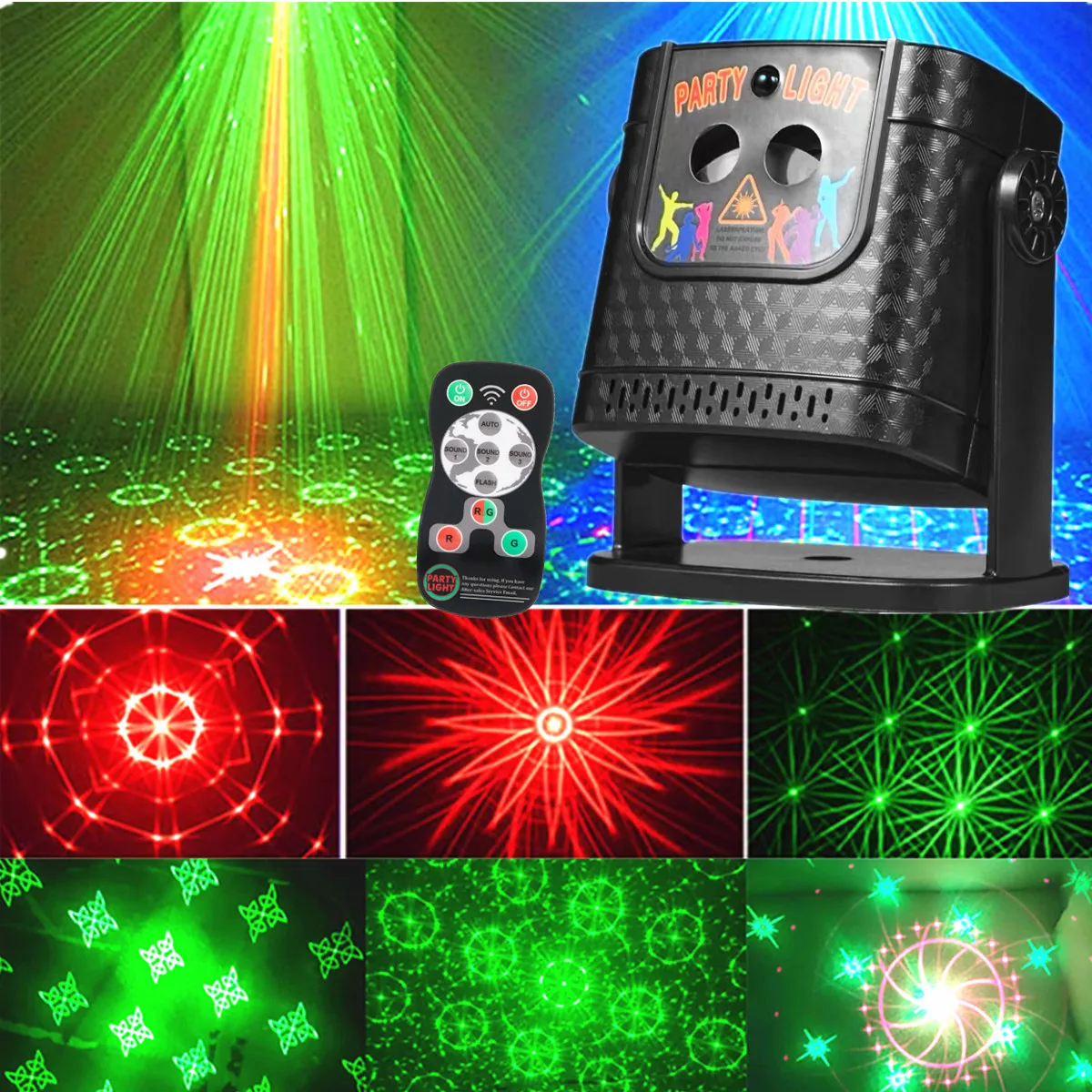 

Party Lightis Dj Disco Lights, stroboscopic Sound Control Laser Lights, projectors Family Gatherings Holiday Revelry