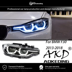 For BMW F30 Head Lamp 2013-2018 Car Accessory Fog Lights Day Running Light DRL H7 LED Bi Xenon Bulb 320i 318i F35 Headlights