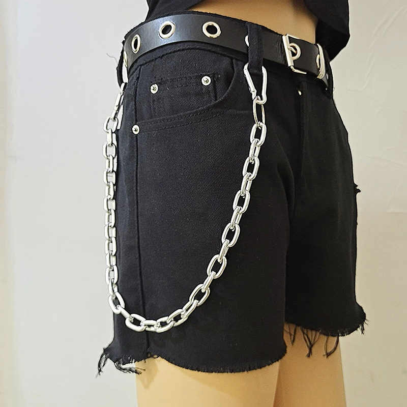 Punk Street Schlüsselanhänger Kette Frauen Männer Mond Stern Nieten Schädel Zubehör Wahl Rock Goth Hosen Taille Gürtel Kette Auf Jeans Jewerly – Detail 17
