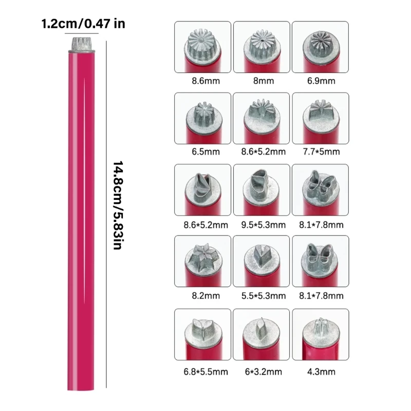 Q1QD Art Flower Stamp Pen 6/10/15 sztuk Art Stamp Pen Zestaw Art Długopisy Narzędzia do Manicure Prezenty