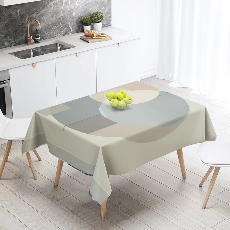 Abstract Geometric Tablecloth 1pc Resistant Party Decoration Restaurant Cafe Dining Table Tablecloths 140X200cm