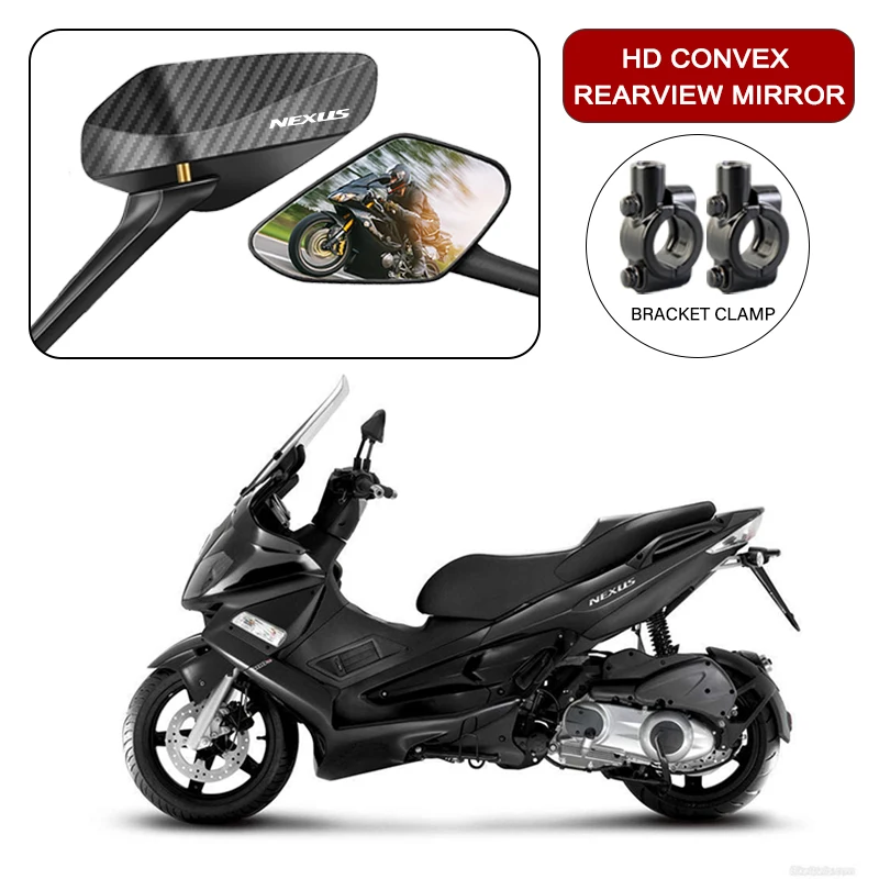 

Для GP800 Fuoco Nexus 500 Runner 125 200 NEXUS250 обновление ECE CCC сертифицированное углеродное волокно мотоциклетное регулируемое зеркало заднего вида