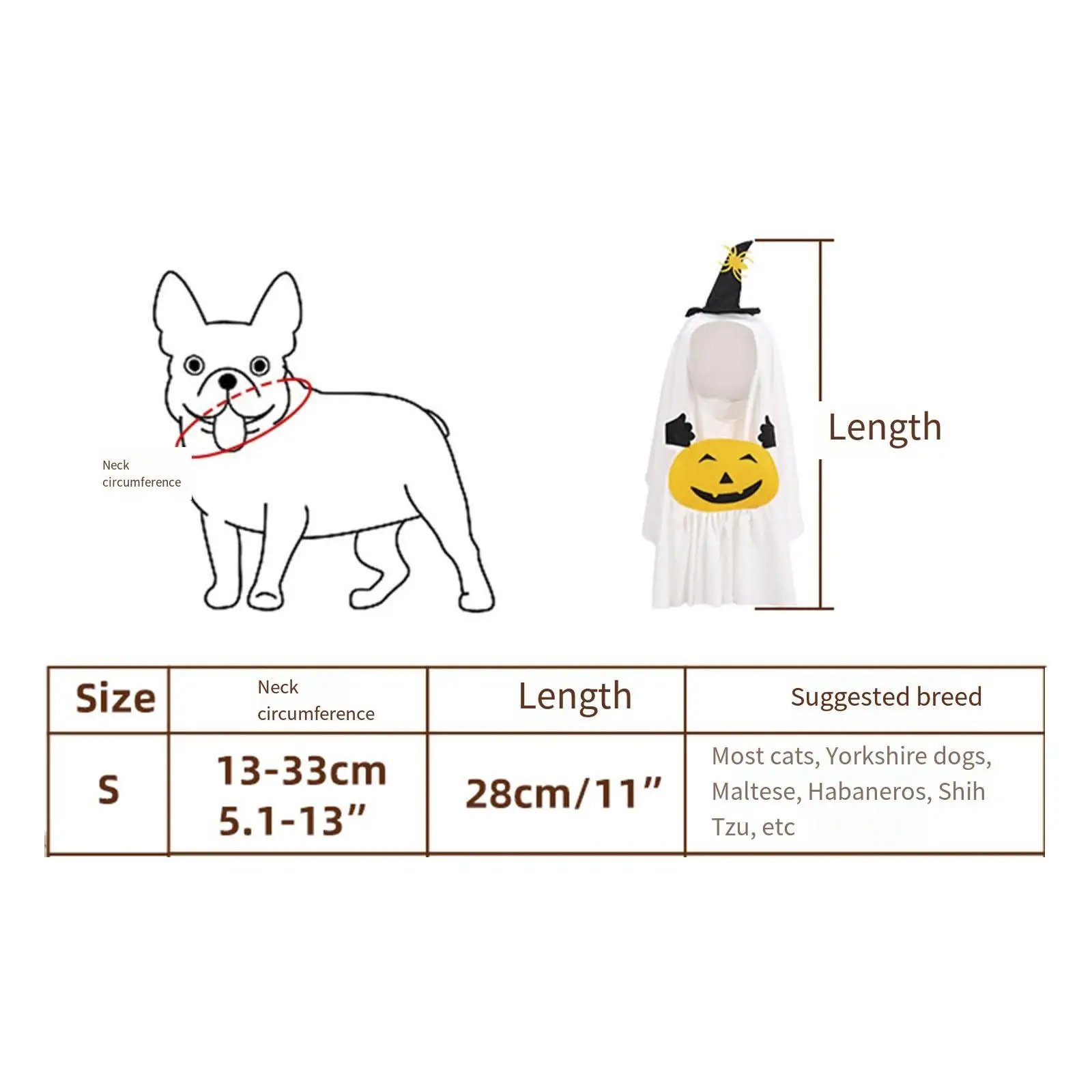 Halloween Ghost Dog Costume Funny Cosplay for Festival Holiday Accessories