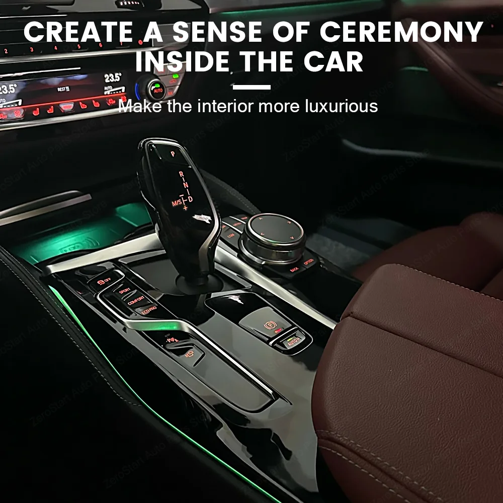 For BMW 5 6 Series X3 X4iX3, G30 G31 G32 G01 G02 G08 Car 11 color Ambient Light LED Central Control Saddle Light view 5