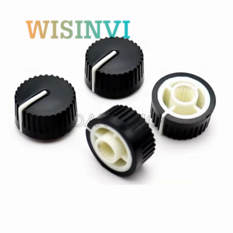 10PCS plastic Flower shaft 19×12MM two-tone Knob cap Stalk protrusion for Potentiometer rotary and power amplifier panel