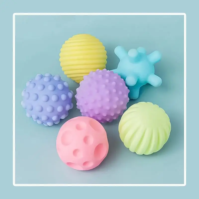 ของเล่นเด็ก Sensory Balls สําหรับเด็ก Textured Hand Touch Ball นวดนุ่มทารก Rattle Senses ของเล่นคริสต์มาสของขวัญ