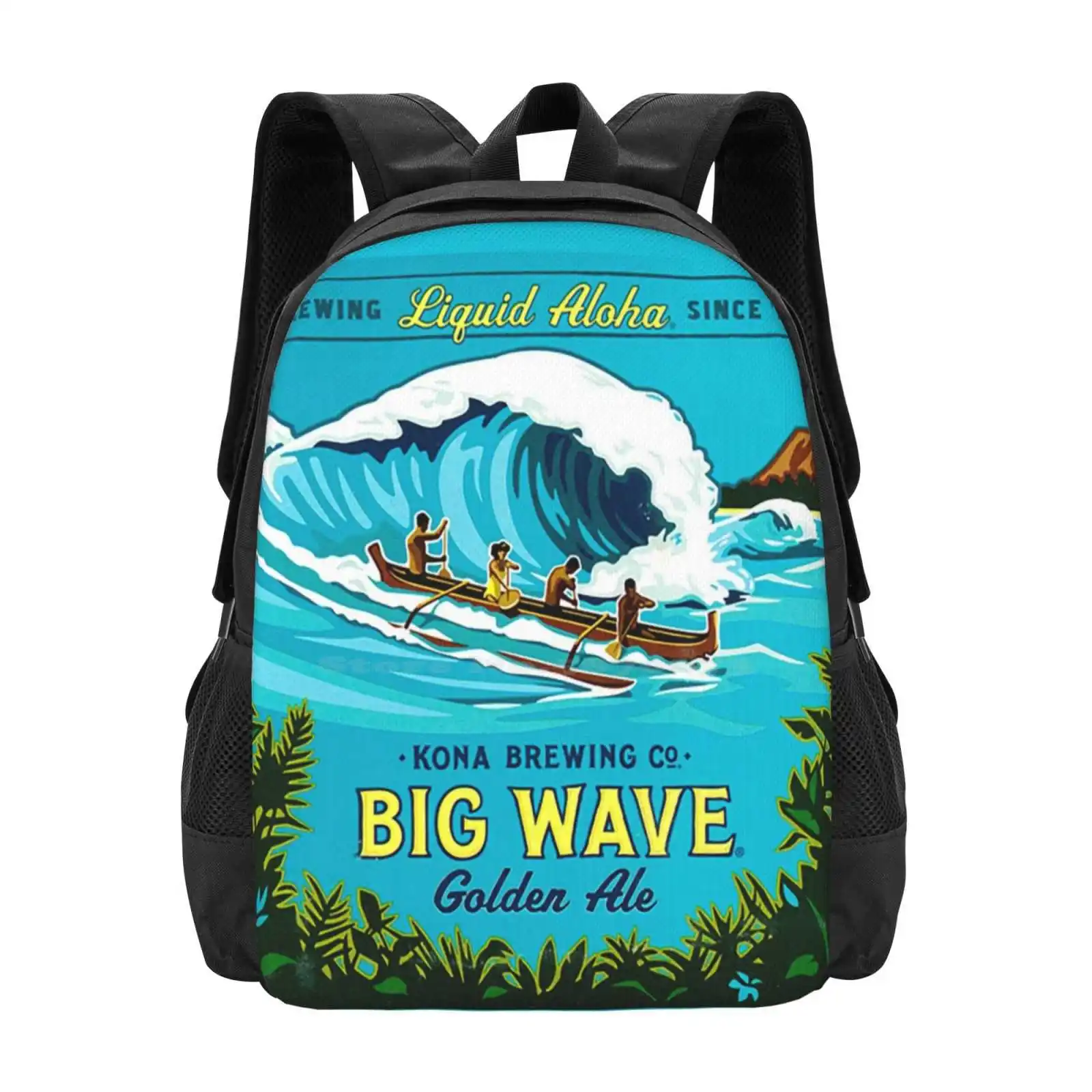 Big Wave Hot Sale Backpack Fashion Bags Brewing Aloha Beer Drinking Beverage