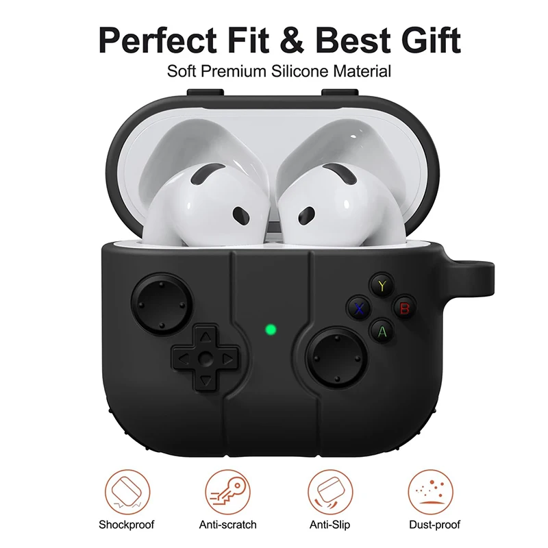 Case For AirPods 3 4 3D Gamepad Gameboy Earphone Soft Protector Case Cover Airpods Pro 1 2 3 Silicone Protective Cover with Hook - view 2