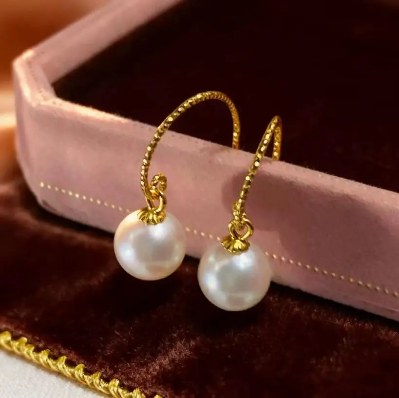 

gorgeous 10-11mm south sea white round pearl earring 925s