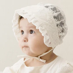 Autumn Summer Outdoor Baby Girls Hat Lace Bowknot fisherman hat Baby Sun Hat Kids Sun Caps Toddler Sunscreen Cap christening hat