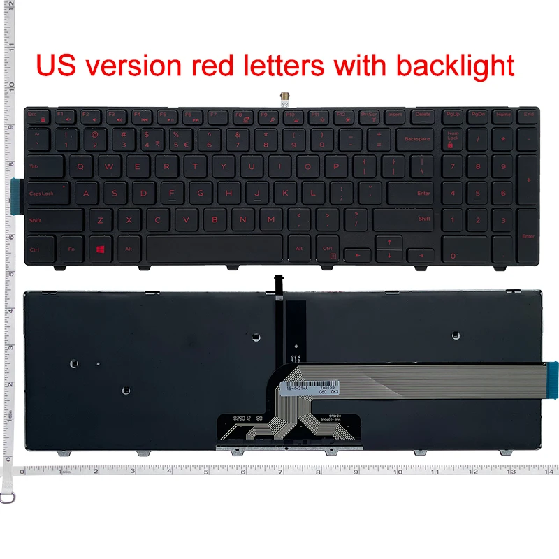 US/UK/RU/SP/FR/BR Laptop Keyboard For Dell Inspiron 15 5547 7557