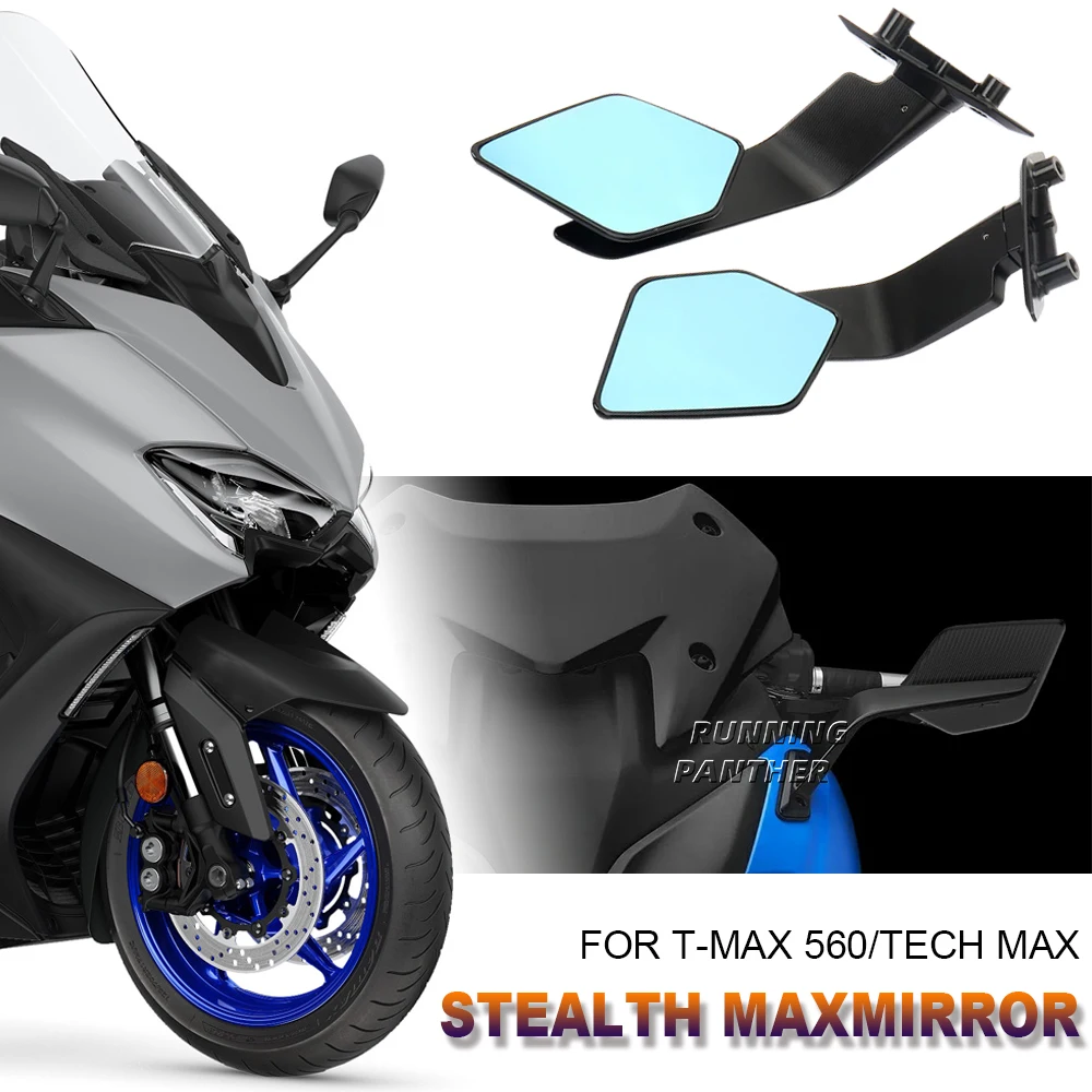 

NEW For Yamaha T-MAX 560 T-Max560 Tech Max 2022-2024 Stealth Max Mirrors Sports Winglets Mirror Kits Adjustable Wing Mirrors