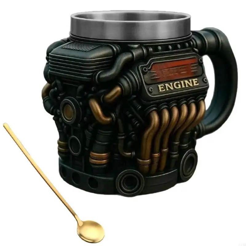 F19B Large 13 Measure Capacity Cup Unique Engine Fashion Gift for Auto Beloveds