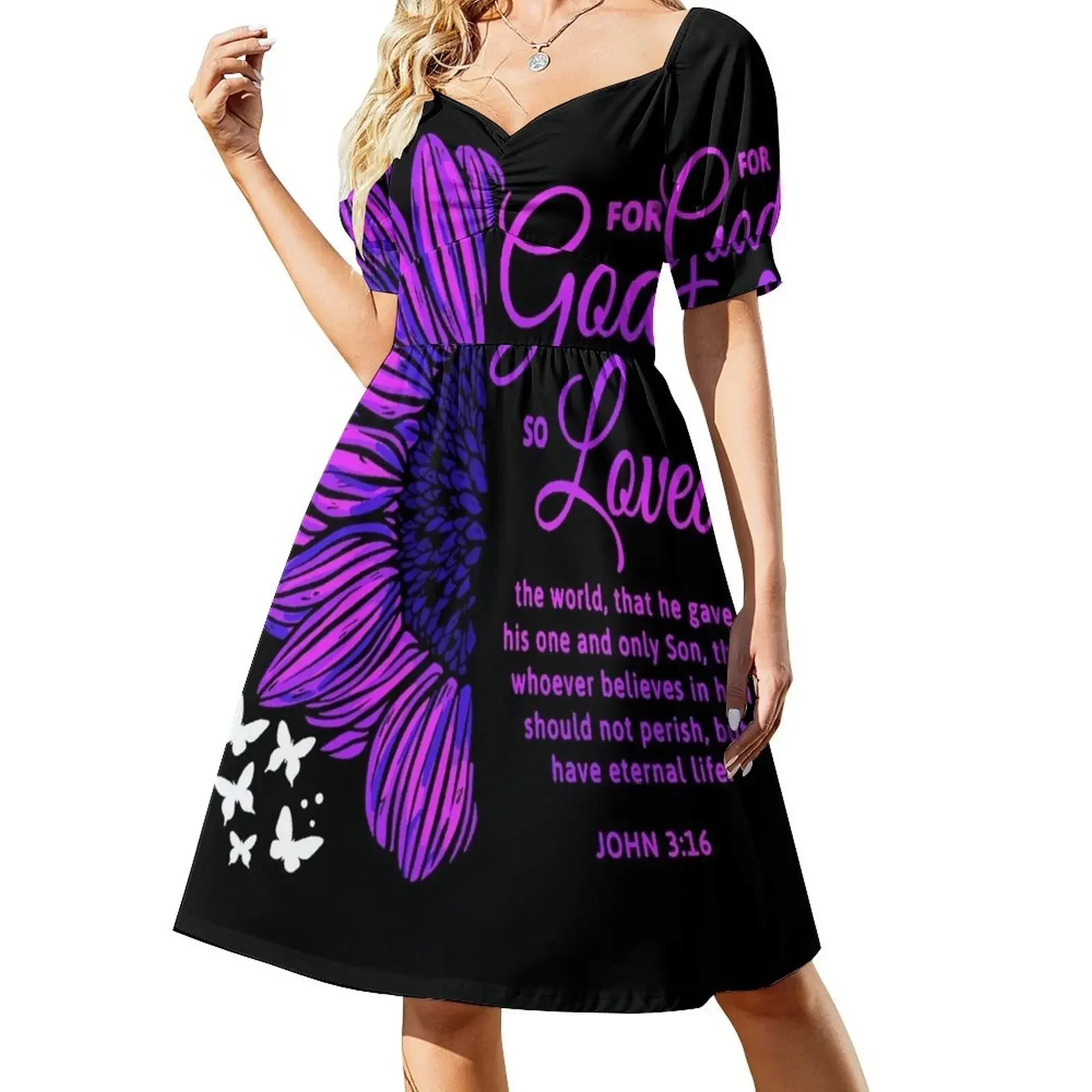 Bible Verse john 3:16 Sleeveless Dress women evening dress dresses for women 2025 Dress vintage summer