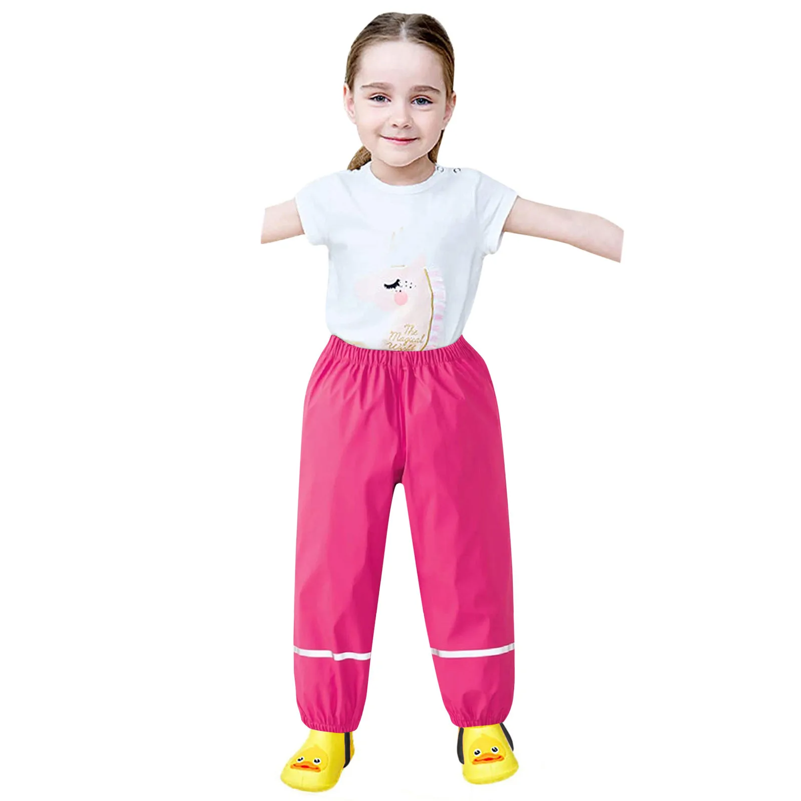 New Waterproof Child Pants Toddler Kids Boys Girls Rain Pants Windproof Mud Trousers Kids Clothes Meisje Broek Штаны Для Девочек