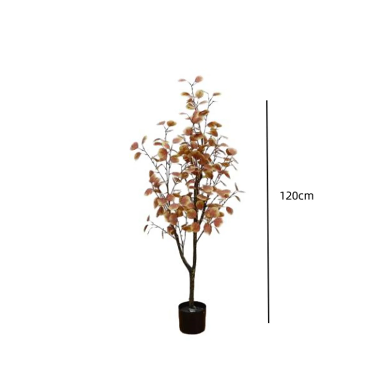 6FT Artificial Fall Eucalyptus Tree, Fake Eucalyptus Plant with Planter, Realistic Fall Leaf Autumn Leaves Decorations