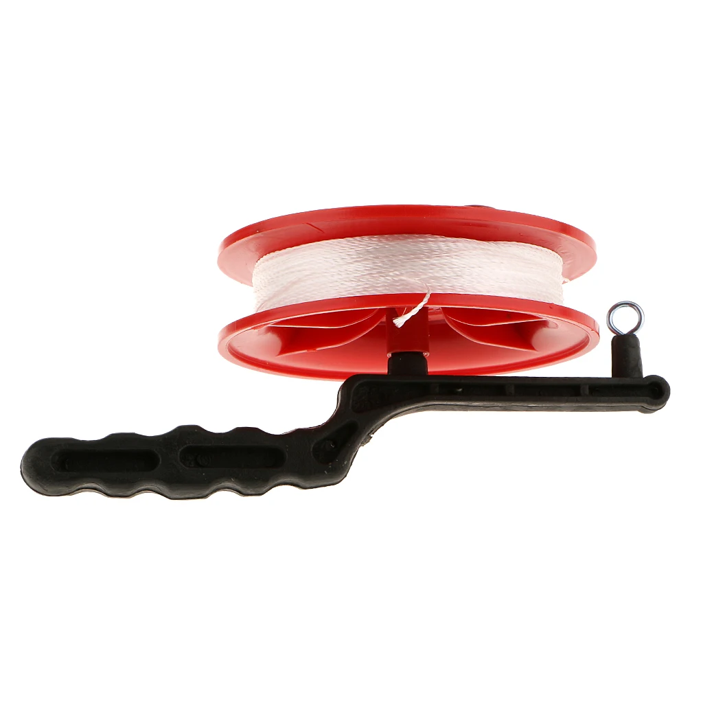 Carrete de agarre de cometa de fuego rojo, herramienta de mango de rueda con cuerda trenzada para niños y adultos, juego al aire libre, alta calidad