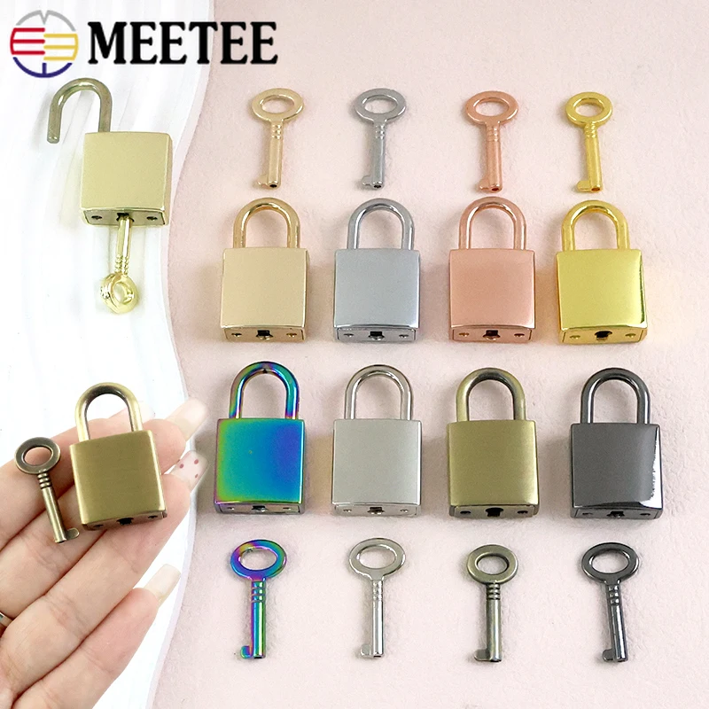 

1-5Pcs Meetee Metal Twist Lock for Key Padlocks Woman Handbag Closures Decorative Locks Buckle Bag Hardware Macrame Accessories