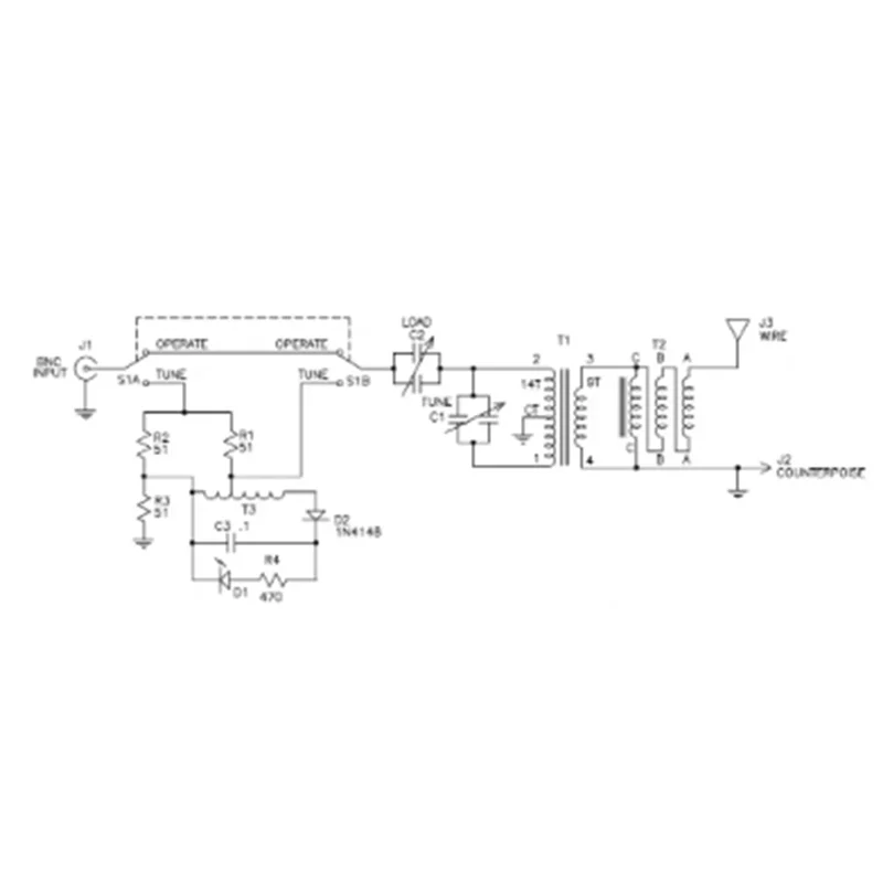 

Green Qrpguys 40M-10M Ununtenna Plus Antenna Tunable Long Wire Antenna (DIY Kit)