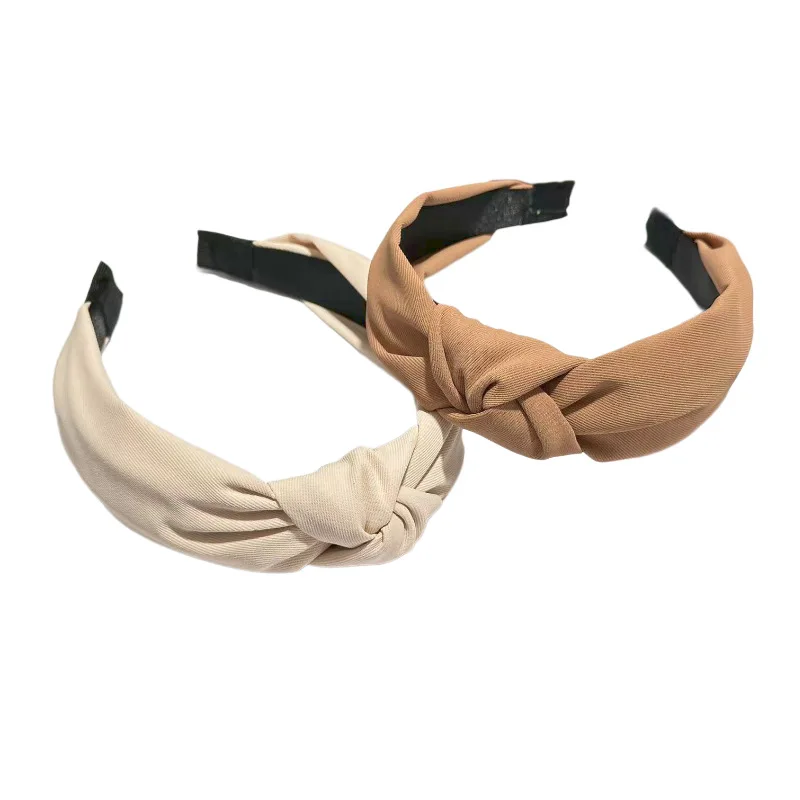 عصابة رأس بطبعة الفهد، إكسسوار شعر جديد بلون سادة، عقدة عالية الجمجمة، غطاء رأس من القماش القديم بحافة واسعة للنساء