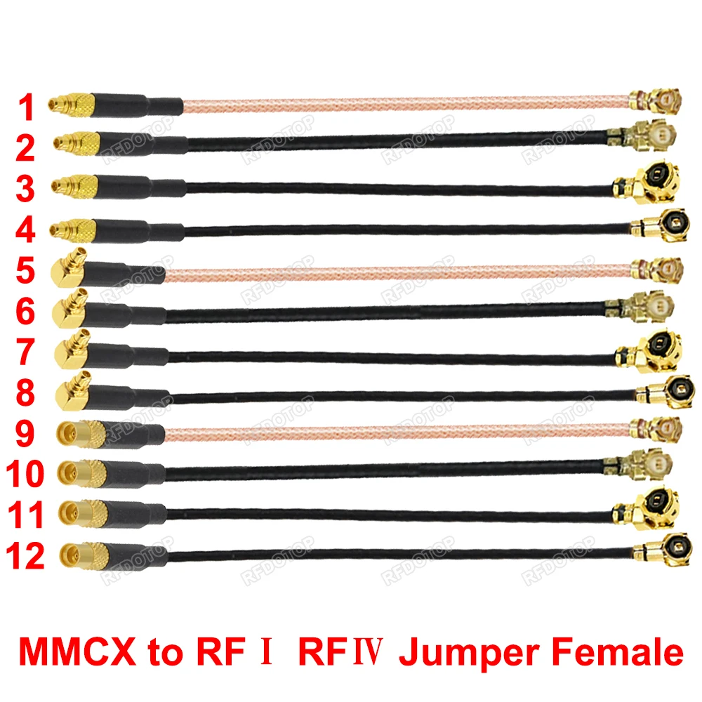 Wifi Radio Antenna RFⅠ Jumper MMCX Conector to uFL/IPX1/MHF4 Female 1st/4th Generation  Φ1.13/Φ1.37/RG178 Cable Pigtail IPX-MMCX