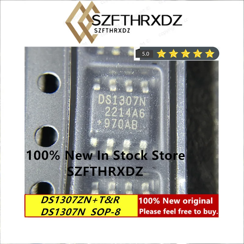 100% NEW ORIGINAL DS1307ZN+T&R SOP8 DS1307N SOP-8 64 x 8, Serial, I C Real-Time Clock