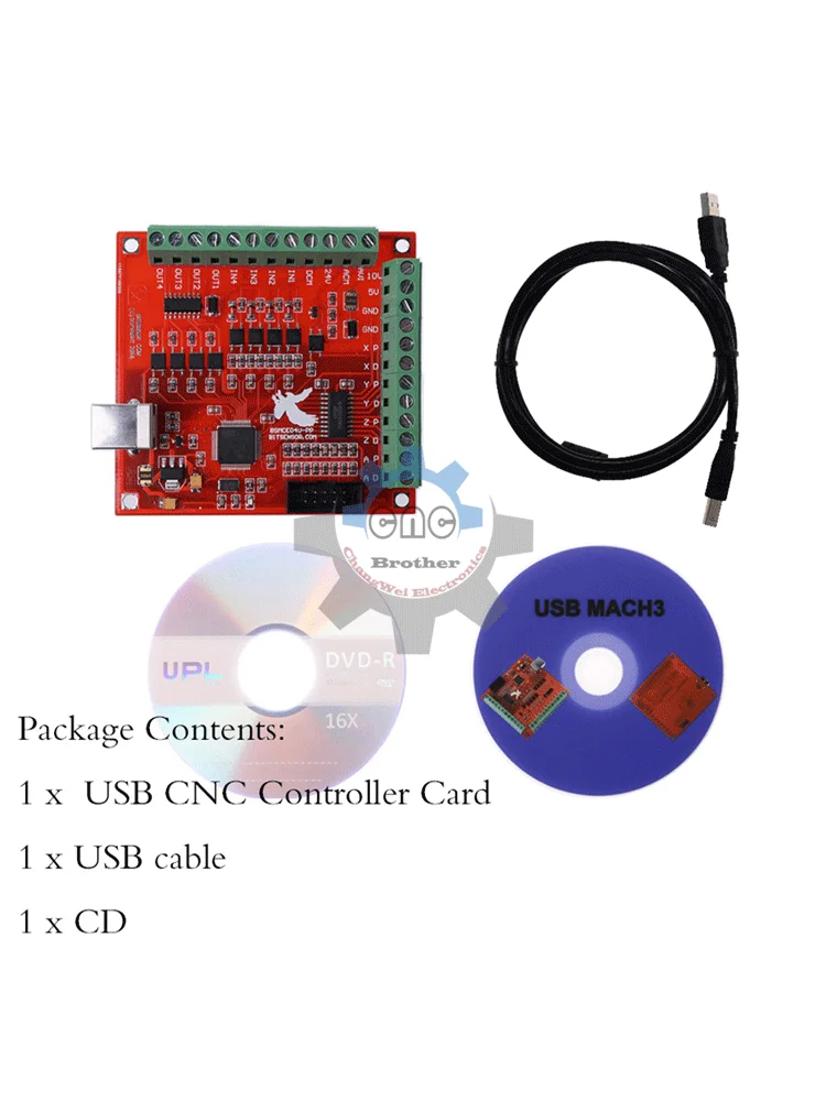 MACH3 100Khz Breakout Board CNC USB 4 Axis Driver Motion Card Z Axis Probe Leveling Sensor CNC Milling Maching Control Plate