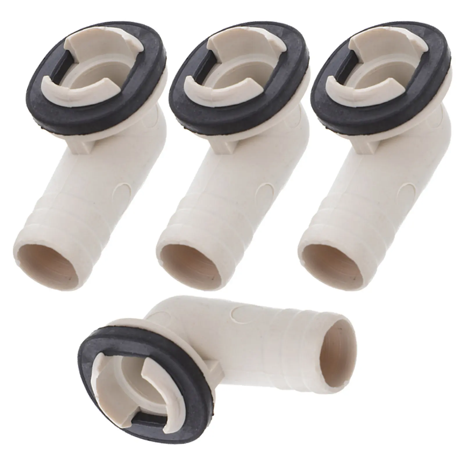 4Pcs Ac Drain Connector 34 Inch 19Mm Leakproof Rubber Ring Hose Coupler Extension Fitting for Air Conditioner Drain Pipe Mini
