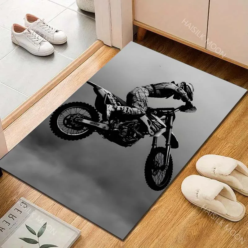 1PC Motocross rider airborne jump Carpet for Living Room Bedroom Sofa Home Decor Rus Non-slip Floor Mat Luxury Gift view 6