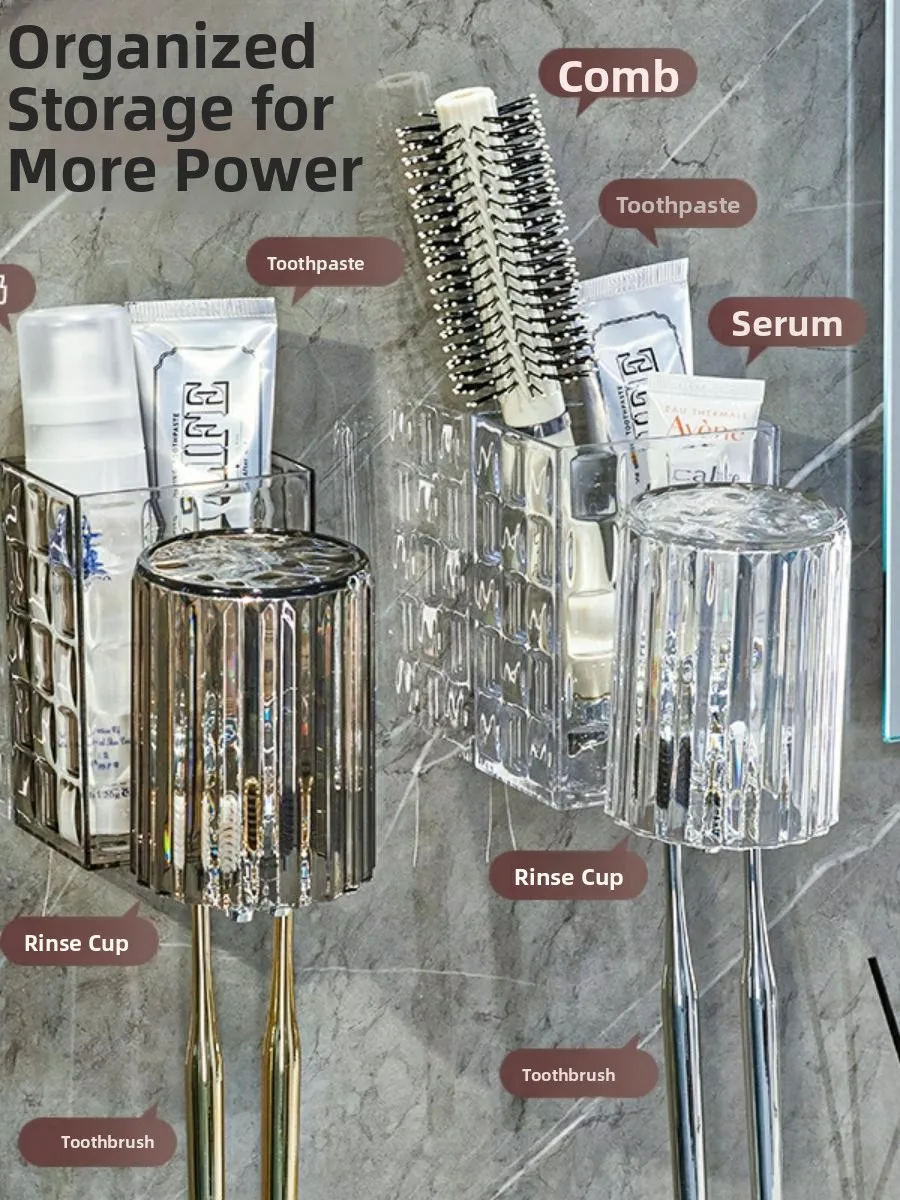 

Modern mat Toothbru Cup Ra Set Draining Storage elf Simple Toothbru Waing Bru Holder Organizer