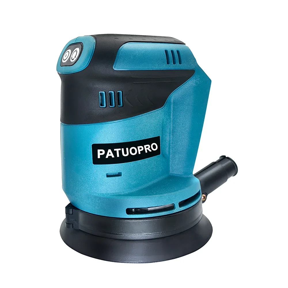 PATUOPRO Cordless Random Orbit Sander Electric Wood Grinder Polishing Machine Power Tools For Makita 18V Battery(No Battery)