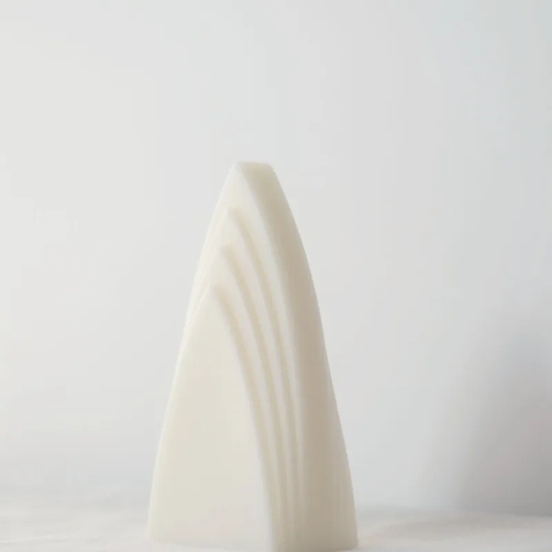 Unique Geometric Pyramid Candle Mold,Abstract Mountain Pillar Sculpture, Silicone Mould for Making Soy Wax, Aesthetic Decor