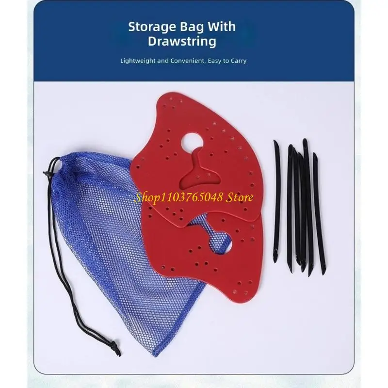 R53E Adjustable Swim Hand Paddles Designed for Comfortable in Swimming Training