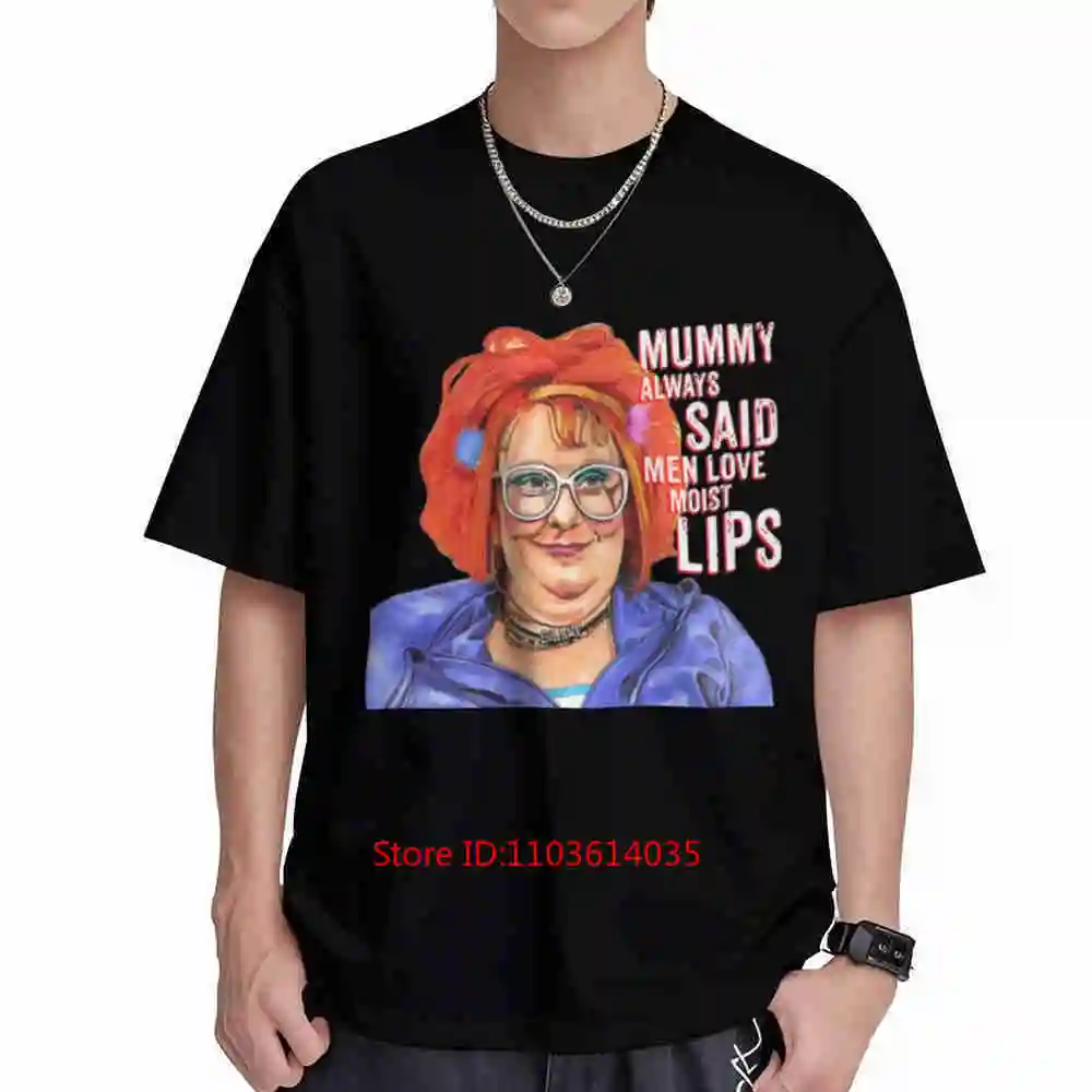 Linda La Hughes Moist Flirt Innuendo Naughty Dirty Thirty Lips Short Sleeve Tee 100% Cotton T-Shirt
