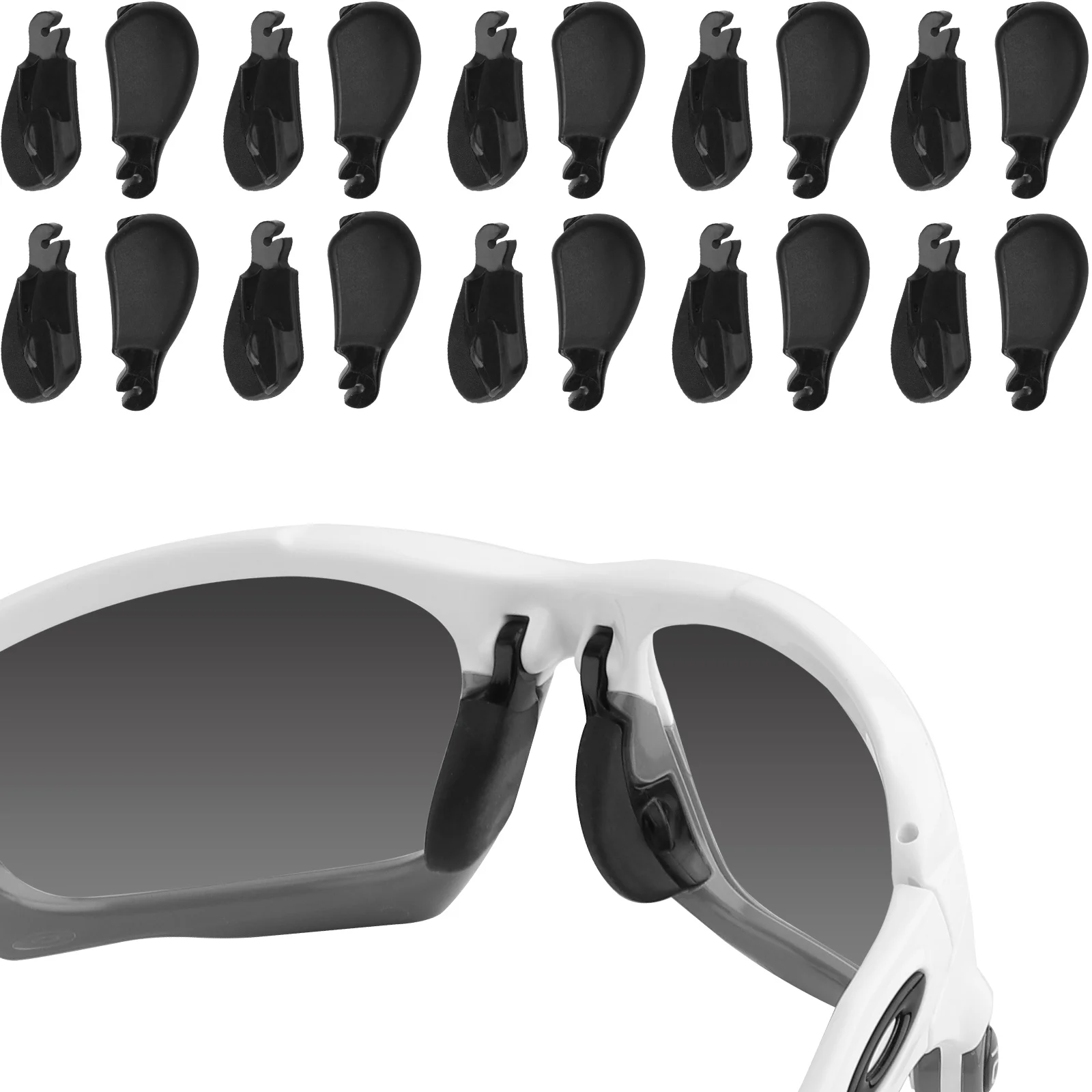 

E.O.S Silicon Rubber Replacement Black Nose Pads for Oakley Racing Jacket,Racing Jacket Vented Frame Multi-Options