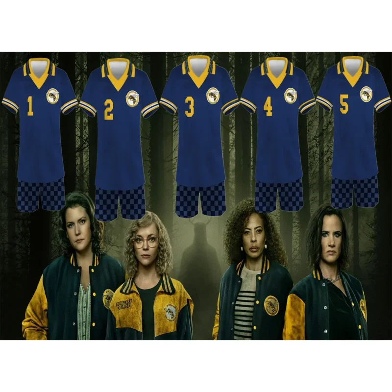 الرجال النساء للجنسين Yellowjackets قمم تي شيرت السراويل الهيب هوب الرياضة قصيرة الأكمام بولو مجموعة قصيرة تأثيري حلي ملابس رياضية A24