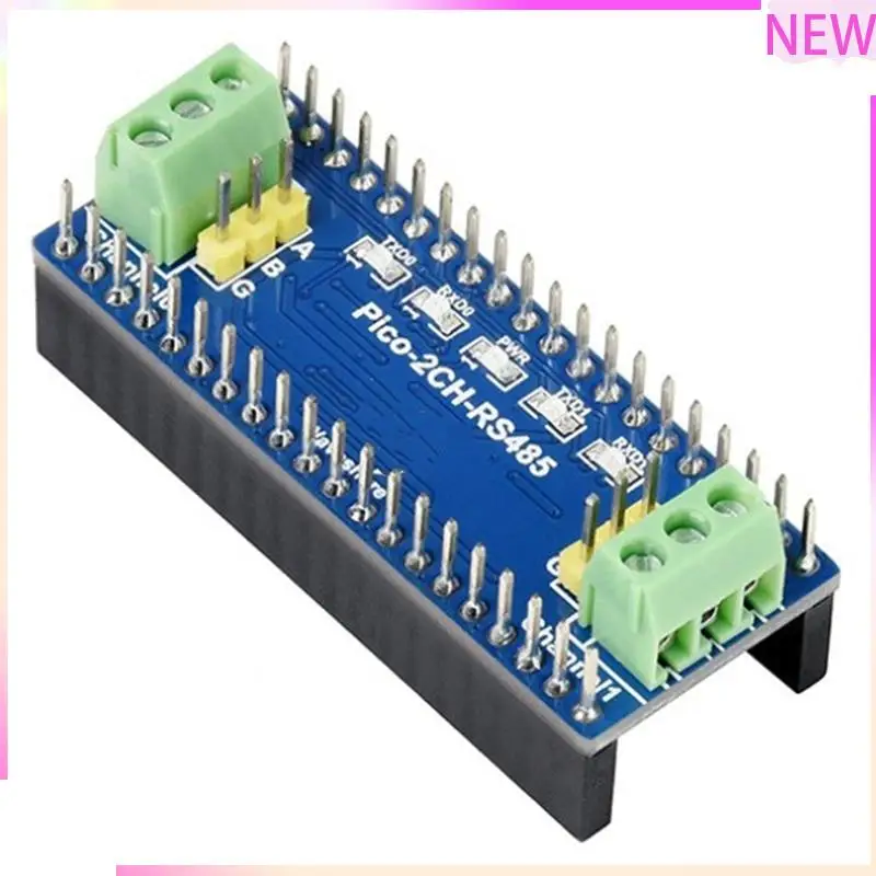 

B27B 2X Pico-2CH-RS485, 2-канальный модуль RS485 для Raspberry Pi Pico, трансивер SP3485, UART к RS485, стандартный разъем Pi Pico